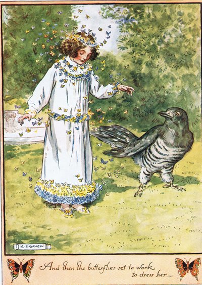 And then the butterflies set to work, to dress her, illustration from 